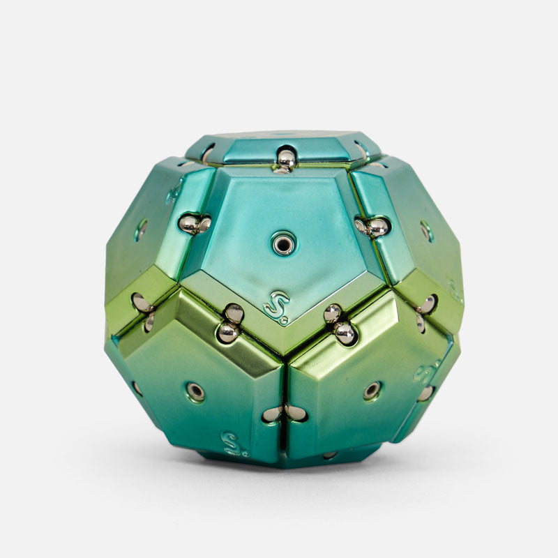 Chrome Geode Green Sphere