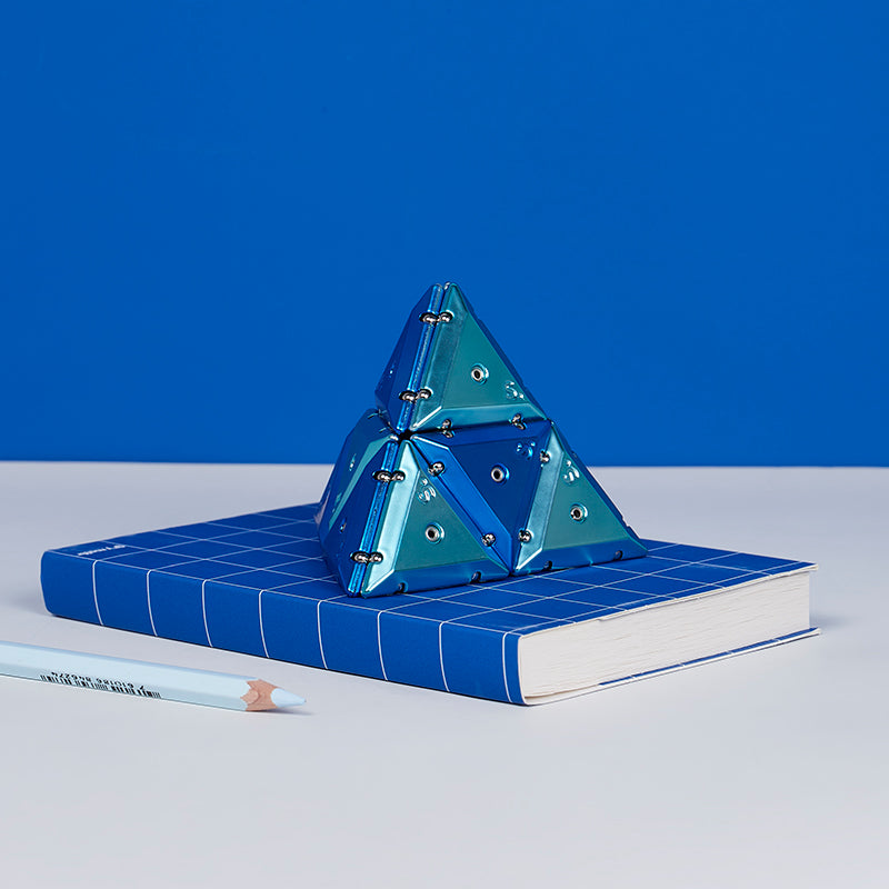 Chrome Geode Blue Pyramid