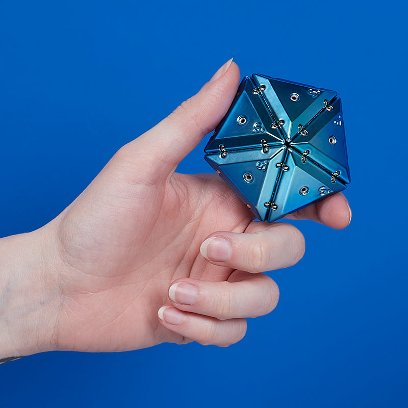 Chrome Geode Blue Pyramid