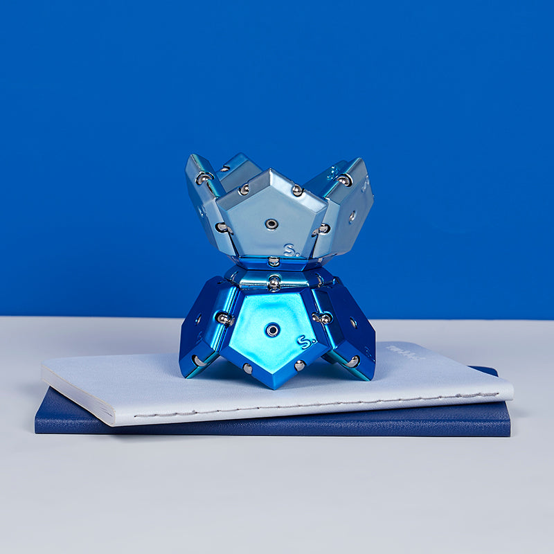 Chrome Geode Blue Sphere