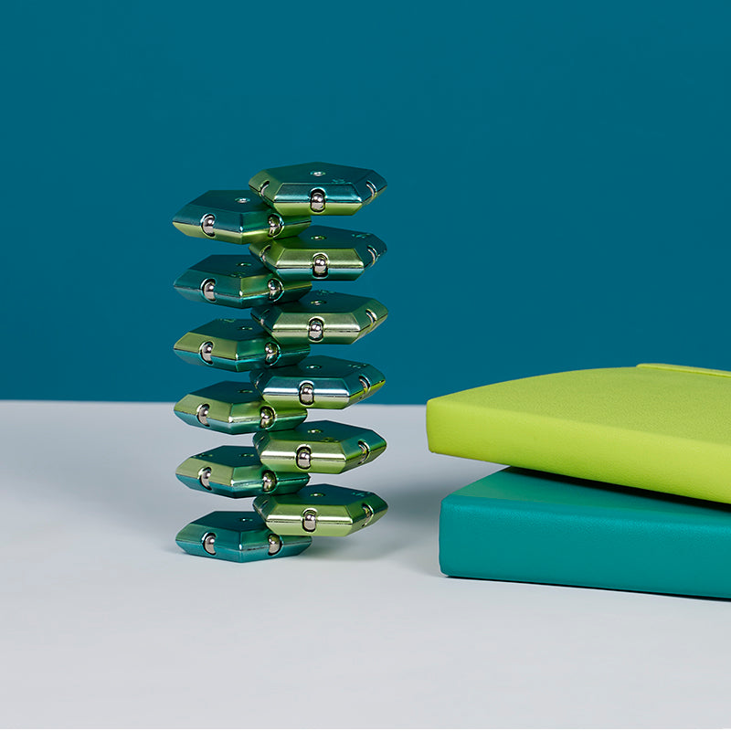 Chrome Geode Green Sphere