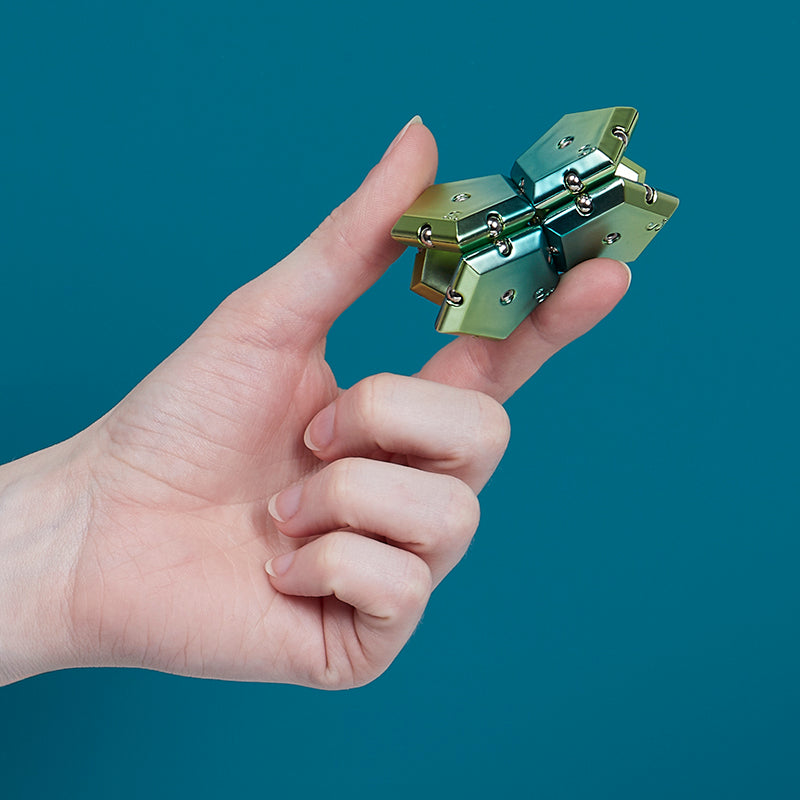 Chrome Geode Green Sphere