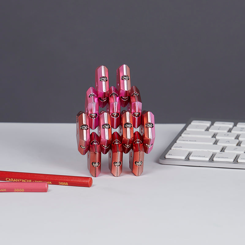 Chrome Geode Pink Sphere
