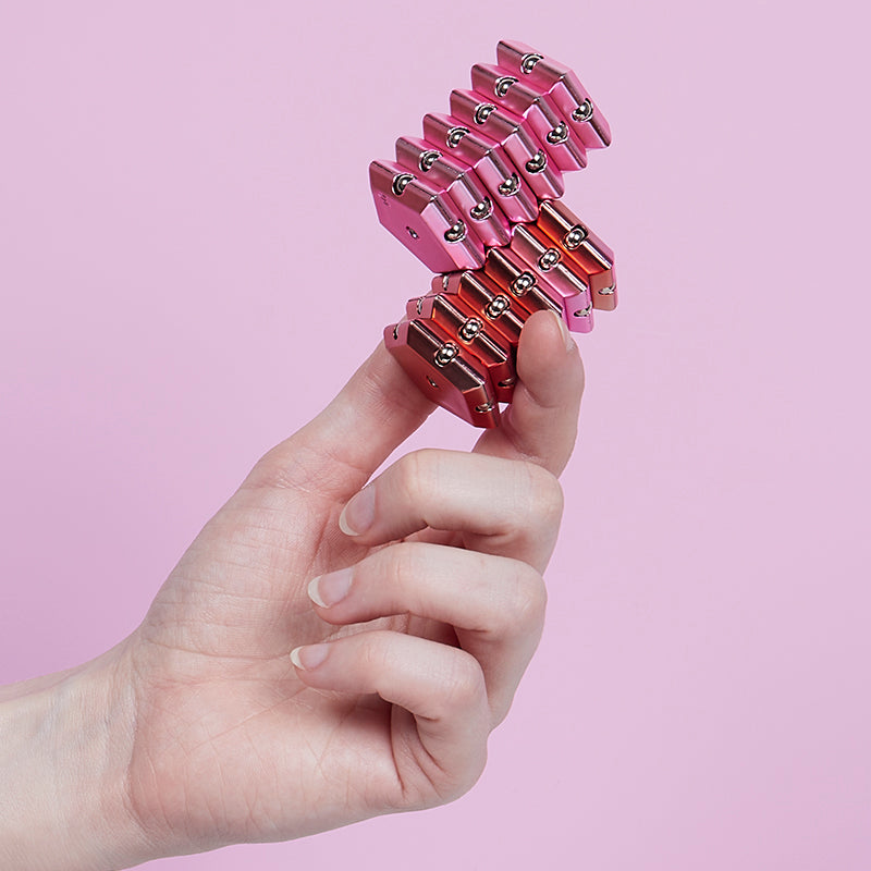 Chrome Geode Pink Sphere