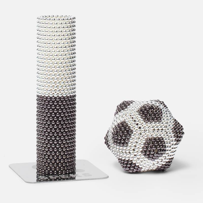 Speks 1000 - Duotone 2.5mm Magnet Balls Greyscale