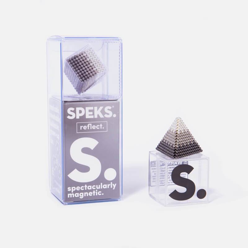 Speks 1000 - Stripes 2.5mm Magnet Balls Reflect