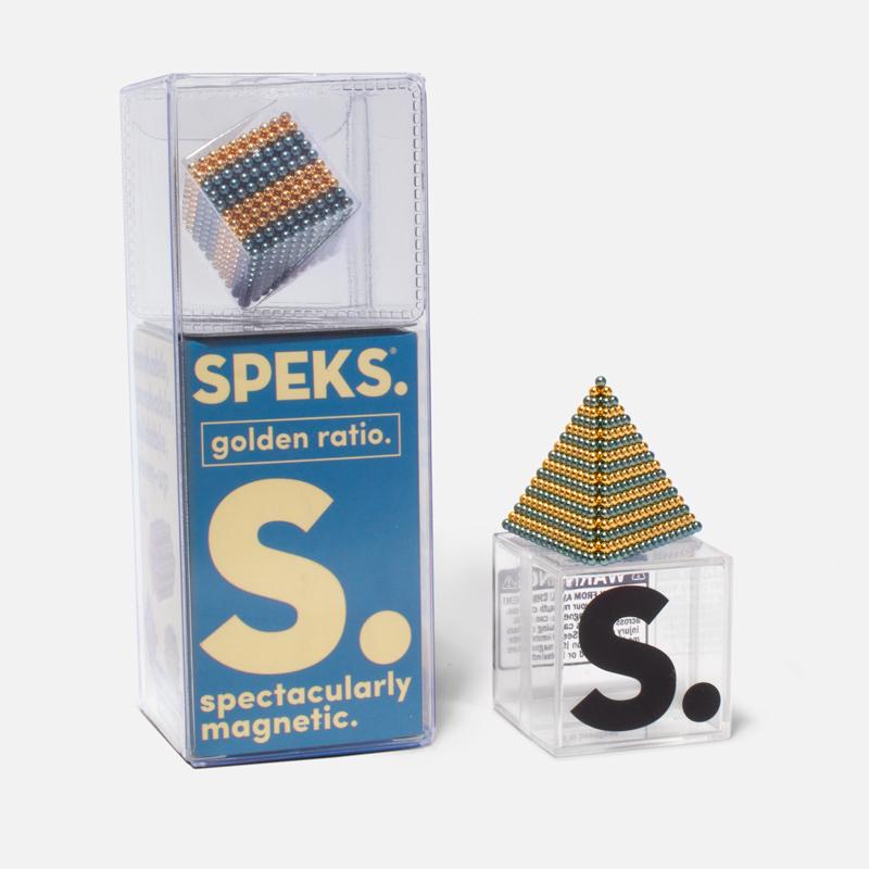 Speks 1000 - Stripes 2.5mm Magnet Balls Golden Ratio