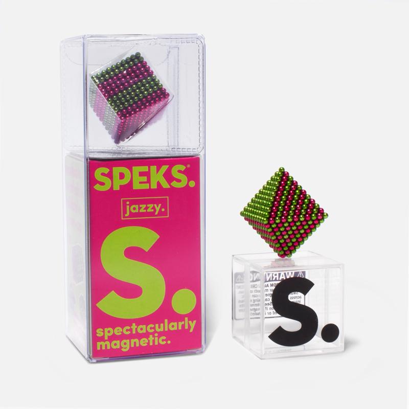 Speks 1000 - Stripes 2.5mm Magnet Balls Jazzy