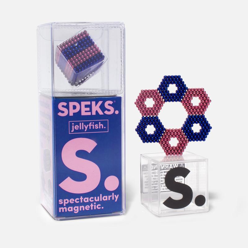 Speks 1000 - Stripes 2.5mm Magnet Balls Jellyfish